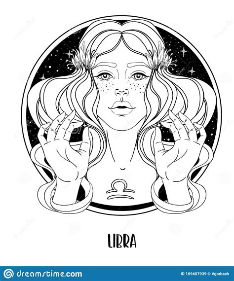 Illustration Of Libra Astrological Sign As A Beautiful Girl Zodiac