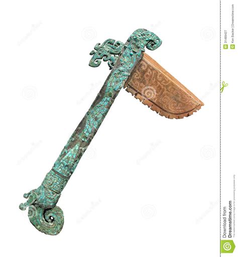 Ancient Chinese Axe Isolated Stock Image Image Of Weapon Relic