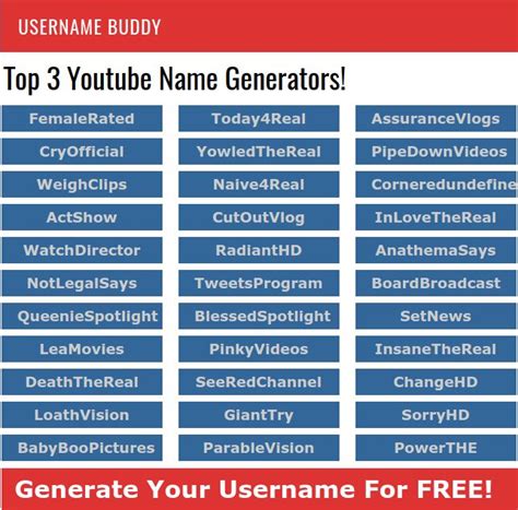 Youtube Name Generator Get Catchy Channel Usernames Instantly