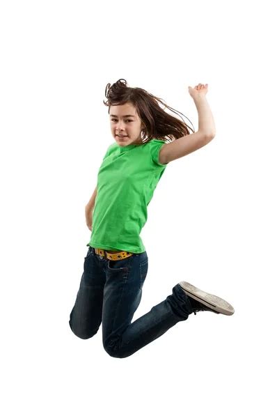 Chica Saltando Fotografía De Stock © Gbh007 32916007 Depositphotos
