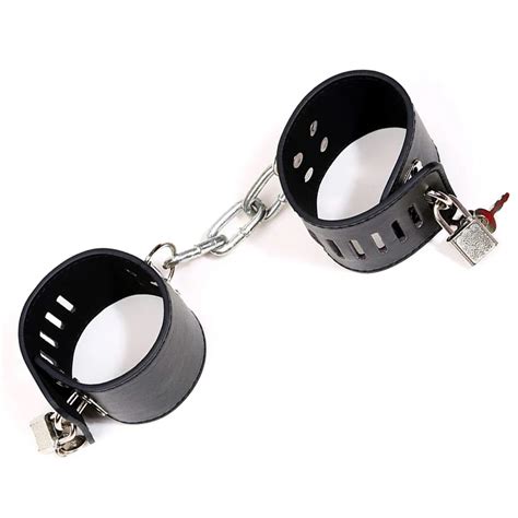Faux Leather Sex Handcuffs Wrist Restraints Adult Game Toys Fetish Sexy