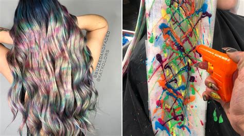 This Water Gun Hair Dye Job Is Going Viral On Instagram Allure