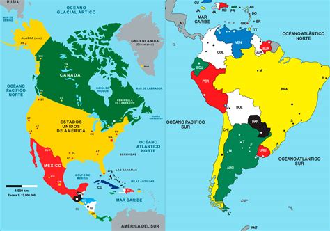 Mapa Pol Tico De Am Rica Pa Ses Y Capitales