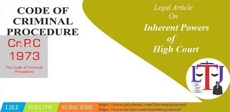 Inherent Powers Of High Court Law Times Journal