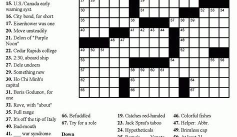 Free Easy Printable Crossword Puzzles For Kids - Free Printable