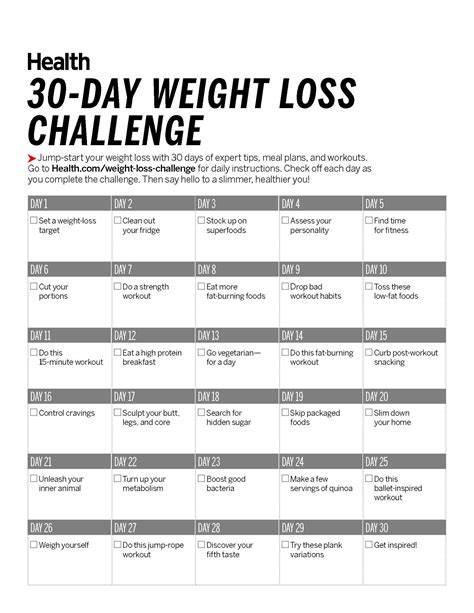 30 Day Meal Plan For Weight Loss Printable