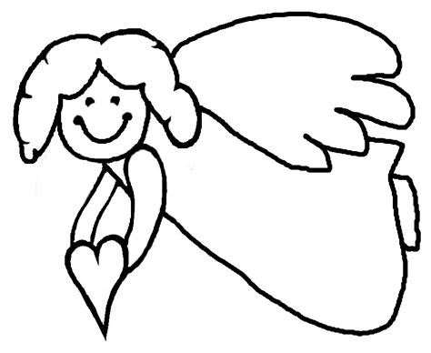 Simple Angel Clipart Black And White Clipart Best