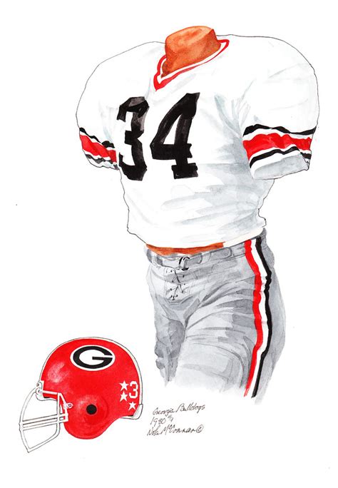 Georgia Bulldogs 1980 Football Uniform Artwork This Is A H Flickr