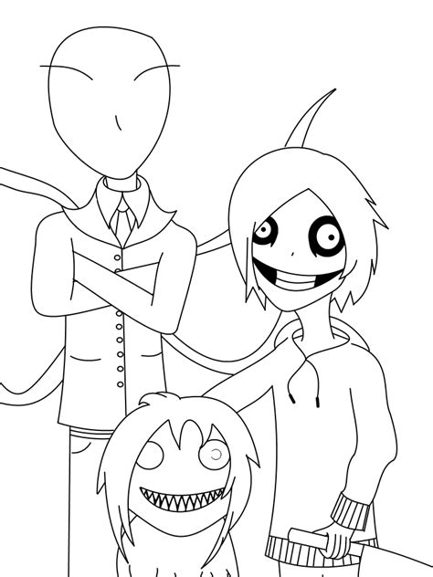What Im Working On Atm Creepypasta Lineart By Olive F On Deviantart