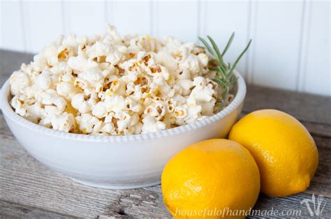 Lemon Rosemary Popcorn A Houseful Of Handmade