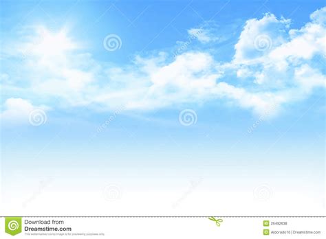 Light Blue Sky Stock Photo Image Of Real Nature White 26492638