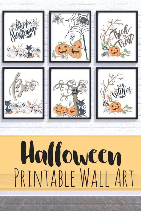 Download These Fun Halloween Wall Art Printables For Simple And