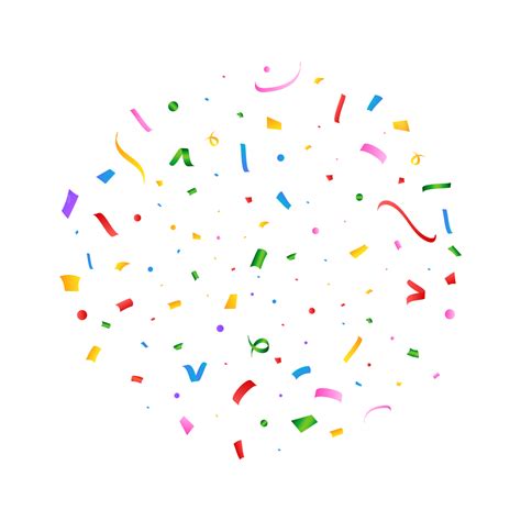 Celebration Confetti Birthday Vector Png Images Realistic Confetti