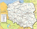 Printable map of Poland - Map of Poland printable (Eastern Europe - Europe)