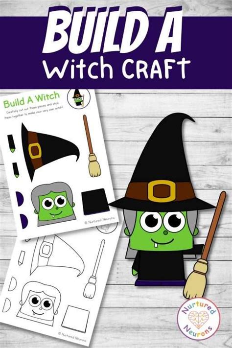 Build A Witch Craft Wicked Halloween Printable Nurtured Neurons
