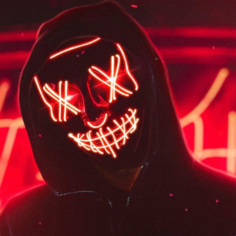 Free Download Neon Mask Guy 4k Xfxwallpapers Free Hd Wallpapers