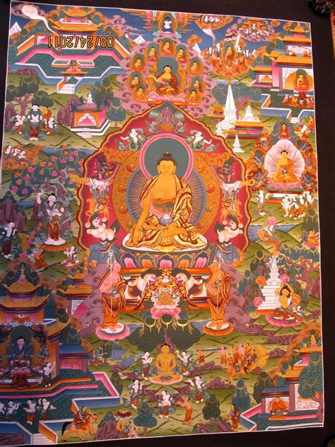 Buddha Life Thangkanepali Thangkatibetan Thangka
