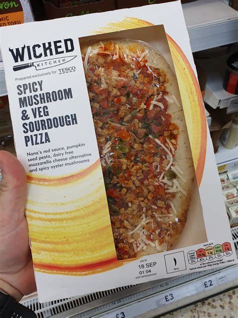 Wicked Kitchen Spicy Mushroom And Vegetable Pizza 282g Vegan Food Uk