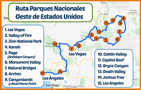 Ruta Por Los Parques Nacionales Del Oeste De Estados Unidos