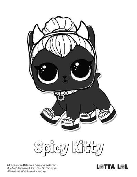 Spicy Kitty Coloring Page Lotta Lol Muñecas Lol Colori Y Lol