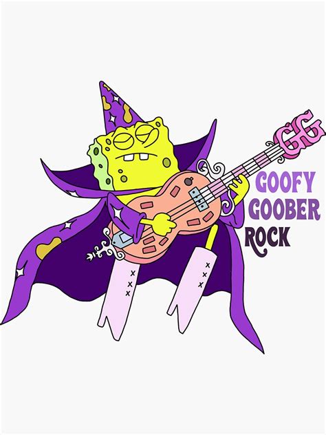 Pegatina Bob Esponja Goofy Goober Rock De Sticktoschnitz Redbubble