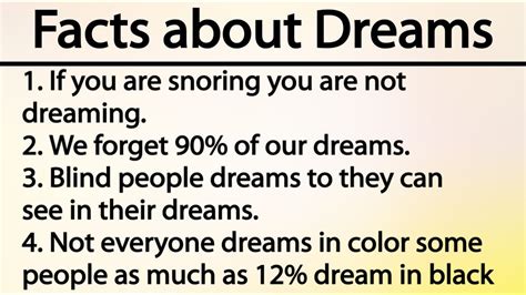 Facts About Dreams Very Interesting Some Facts Are True For Me