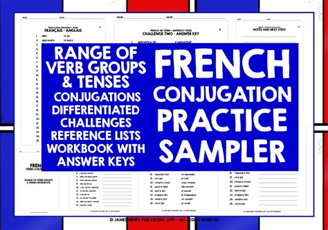 French Conjugation Practice Sampler Teaching Resources