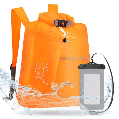 Runacc 20l Dry Bags Waterproof Backpack Floating Dry Sack With Free Waterproof Phone Cas