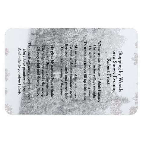 Stopping By Woods Snowy Evening Robert Frost Poem Magnet Zazzle