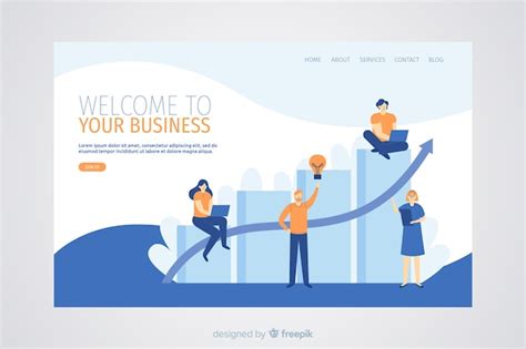 Free Vector Business Landing Page