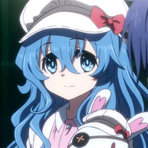 An Anime Girl With Blue Hair Wearing A Sailors Hat And Holding A Bag