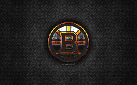 Download Wallpapers Boston Bruins American Hockey Club Black Metal