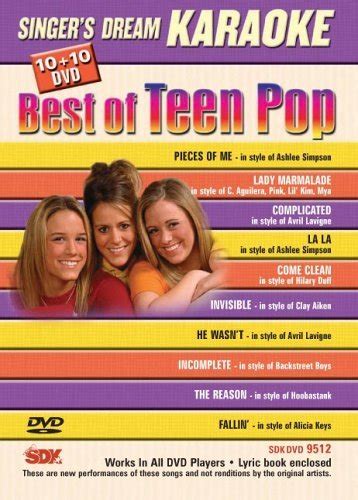 singer s dream karaoke skd9512 dvd best of teen pop movies and tv