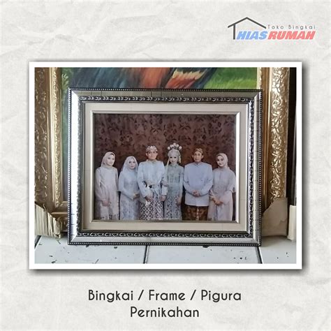 Bingkai Frame Pigura Foto Pernikahan Ukuran A2 60 X 42 Cm Double Line