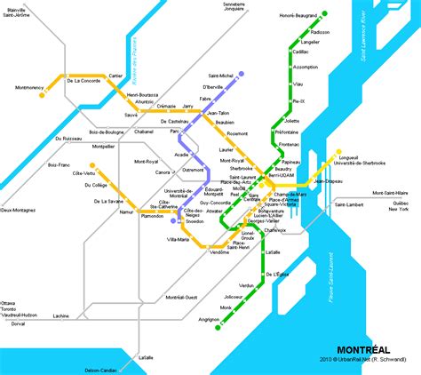Mapa Del Metro De Montreal Para Descarga Mapa Detallado Para Imprimir