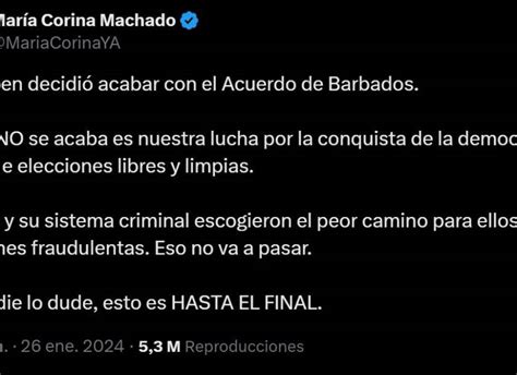 Tribunal Supremo de Venezuela ratifica inhabilitación de la opositora