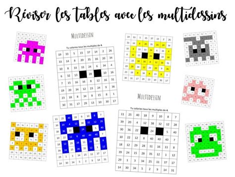 Voilà normalement avec ces astuces, les tables de multiplication vous semblent moins difficile à apprendre mais si ce n'est pas le cas ne vous inquiétez pas ! Multidessins : des coloriages pour réviser les tables de ...