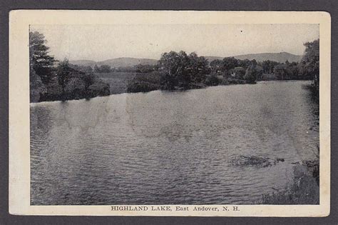Highland Lake East Andover Nh Postcard 1920s