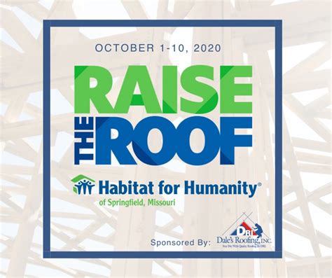 Raise The Roof 2020 Fundraising Campaign For Habitat For Humanity Of