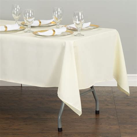 check out the deal on 60 x 102 in rectangular polyester tablecloth ivory at linen tablecloth 3
