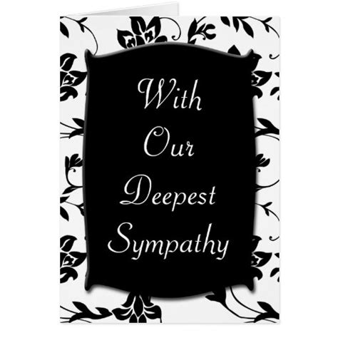 With Our Deepest Sympathy Sympathy Card Zazzle