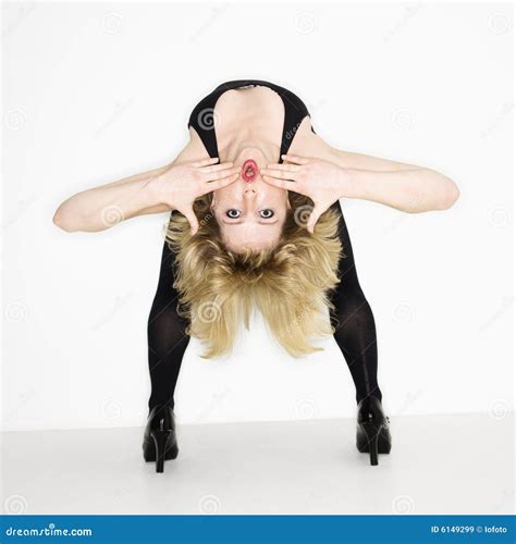 woman bending over backwards stock image 3460297