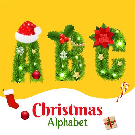 Merry Christmas Alphabet Letters Free Download