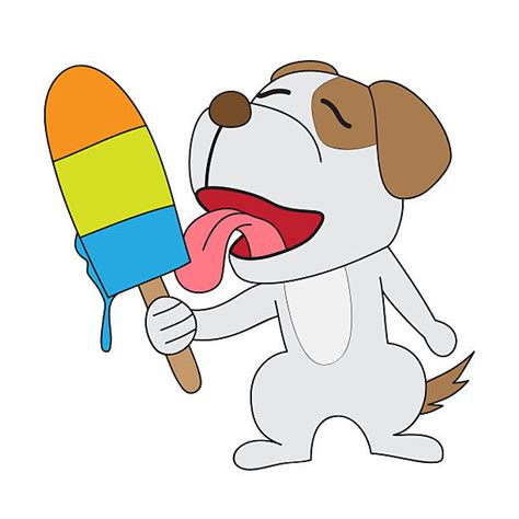 Best Dog Eating Ice Cream Illustrations Royalty Free Vector Graphics