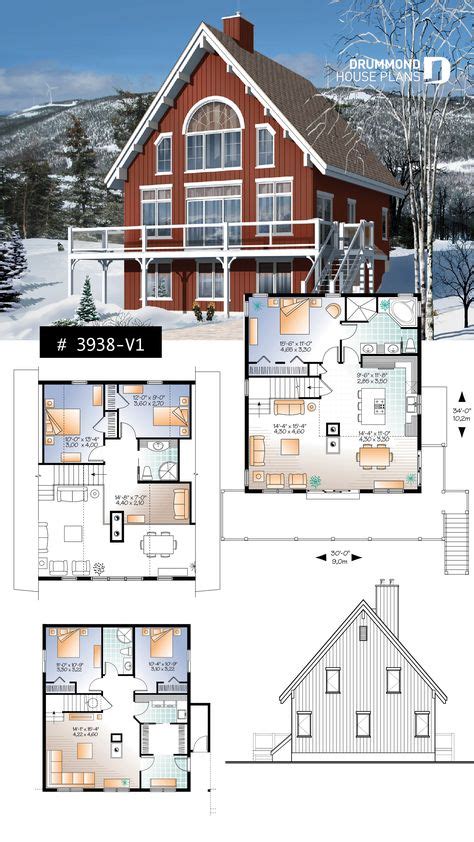 14 Best Mountain And Ski Chalet Home Plans Images In 2020 Drummond