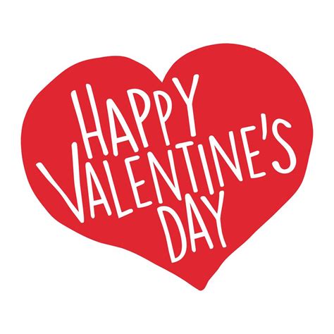 Happy Valentines Day Heart 552261 Vector Art At Vecteezy