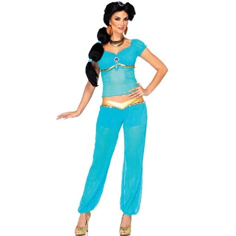 Top Quality 2018 Arabian Princess Jasmine Aladdin Costume Adult Women Halloween Cosplay Sexy