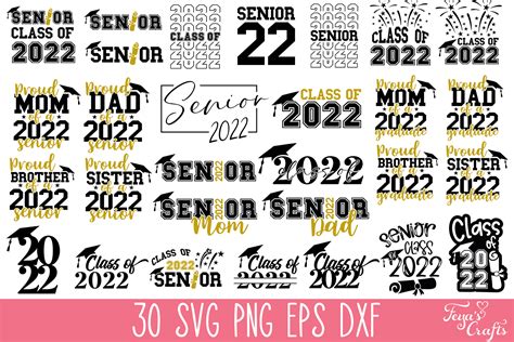Senior 2022 Graduation Svg Bundle Graphic By Anastasia Feya · Creative