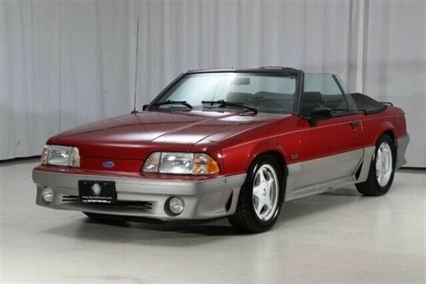 1991 Ford Mustang Gt Convertible 5mt 49772 Miles Red Convertible 50l 8