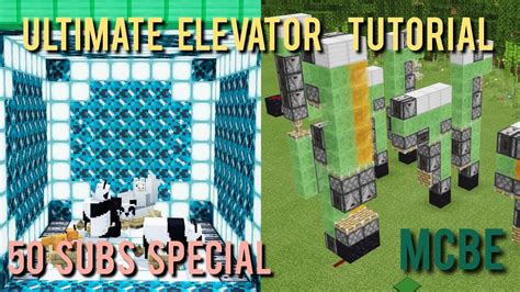 Ultimate Elevator Tutorial For Bedrock Edition 50 Subsrcriber Special